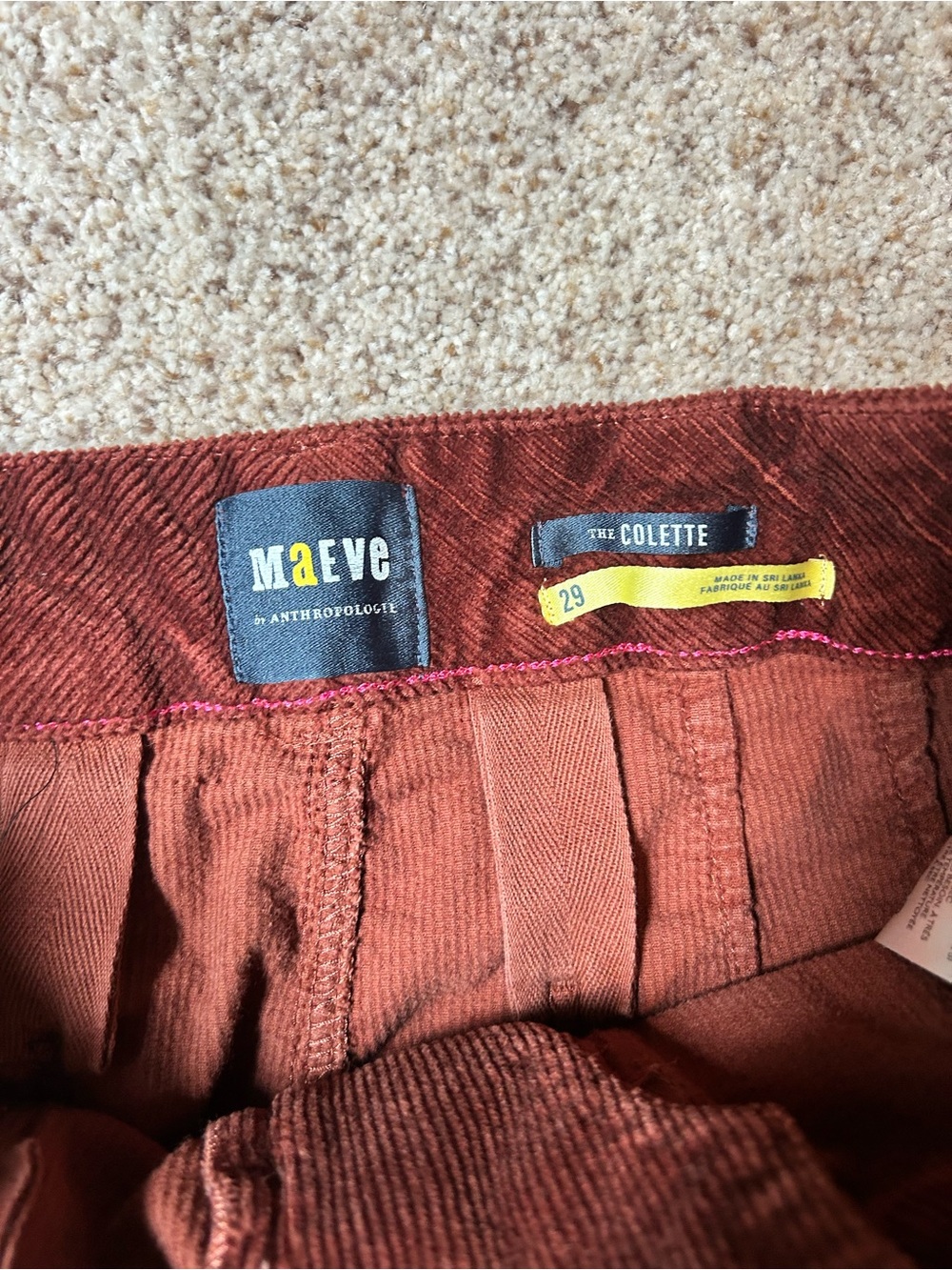 Maeve by Anthropologie Corduroy Cropped Wide-Leg The Colette - Picture 4 of 12